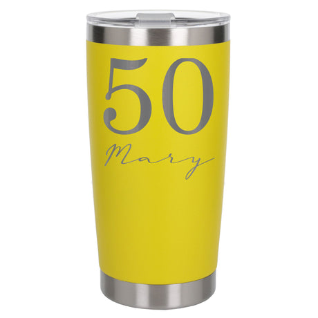Yellow Thermal Metal Coffee Cup