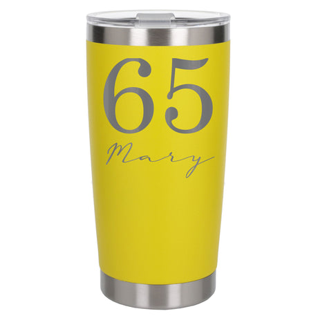Yellow Thermal Metal Coffee Cup