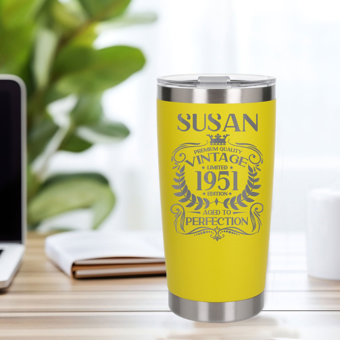 Yellow Thermal Metal Coffee Cup