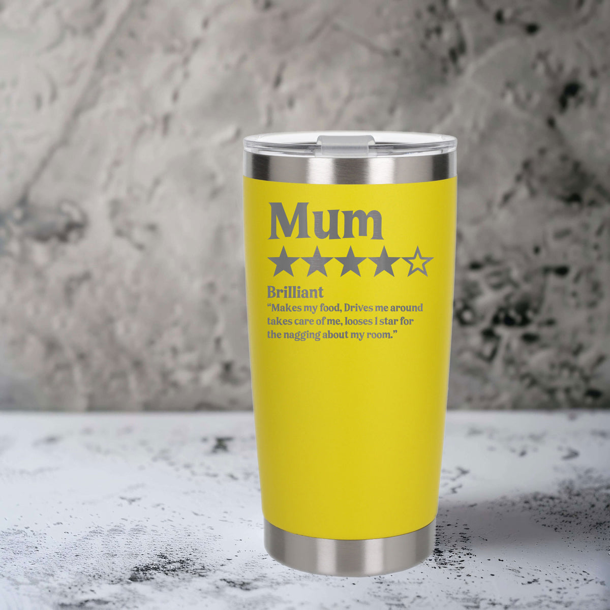 Review Engraved Travel Mug Birthday Gift, Thermal Metal Coffee Cup