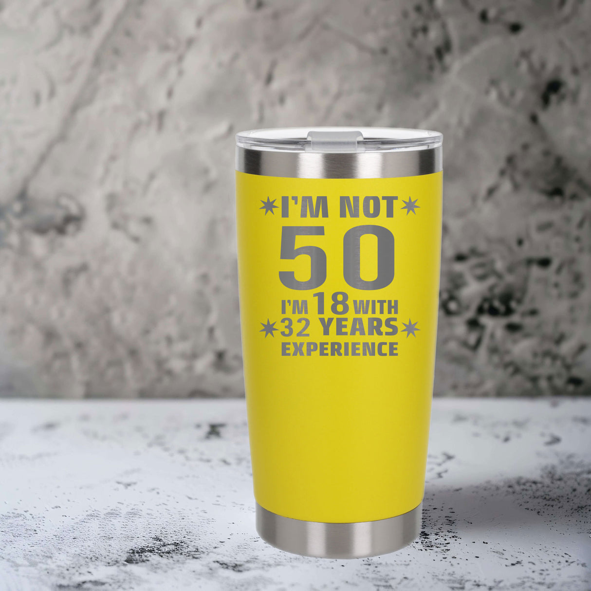 Yellow Thermal Metal Coffee Cup