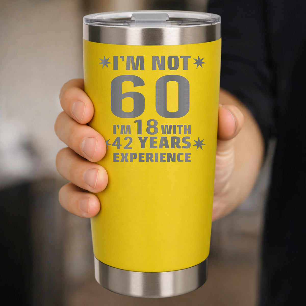 Yellow Thermal Metal Coffee Cup