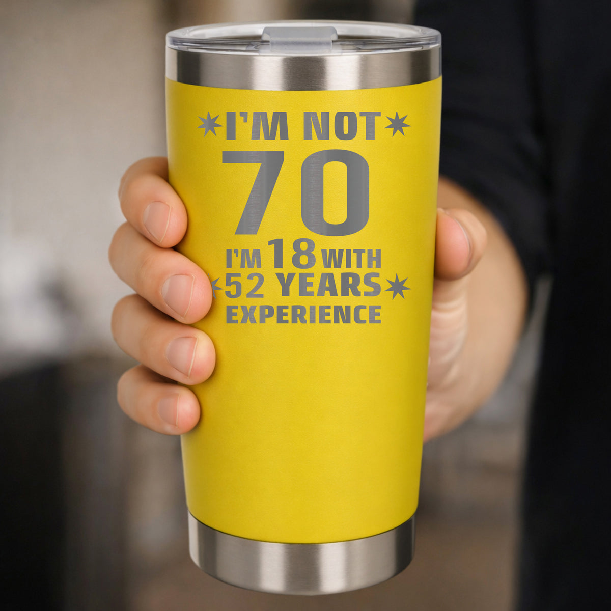 Yellow Thermal Metal Coffee Cup