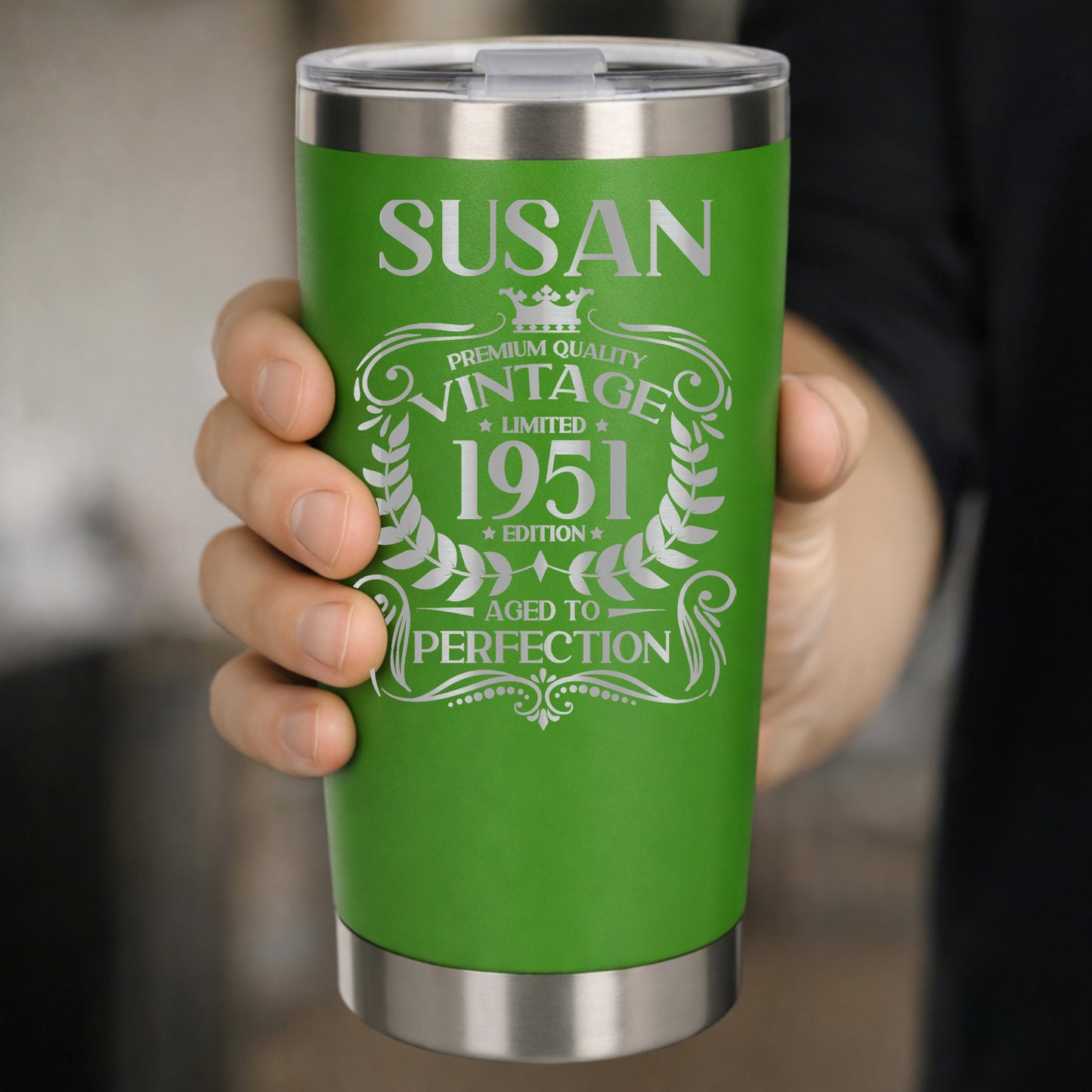 Green Thermal Metal Coffee Cup