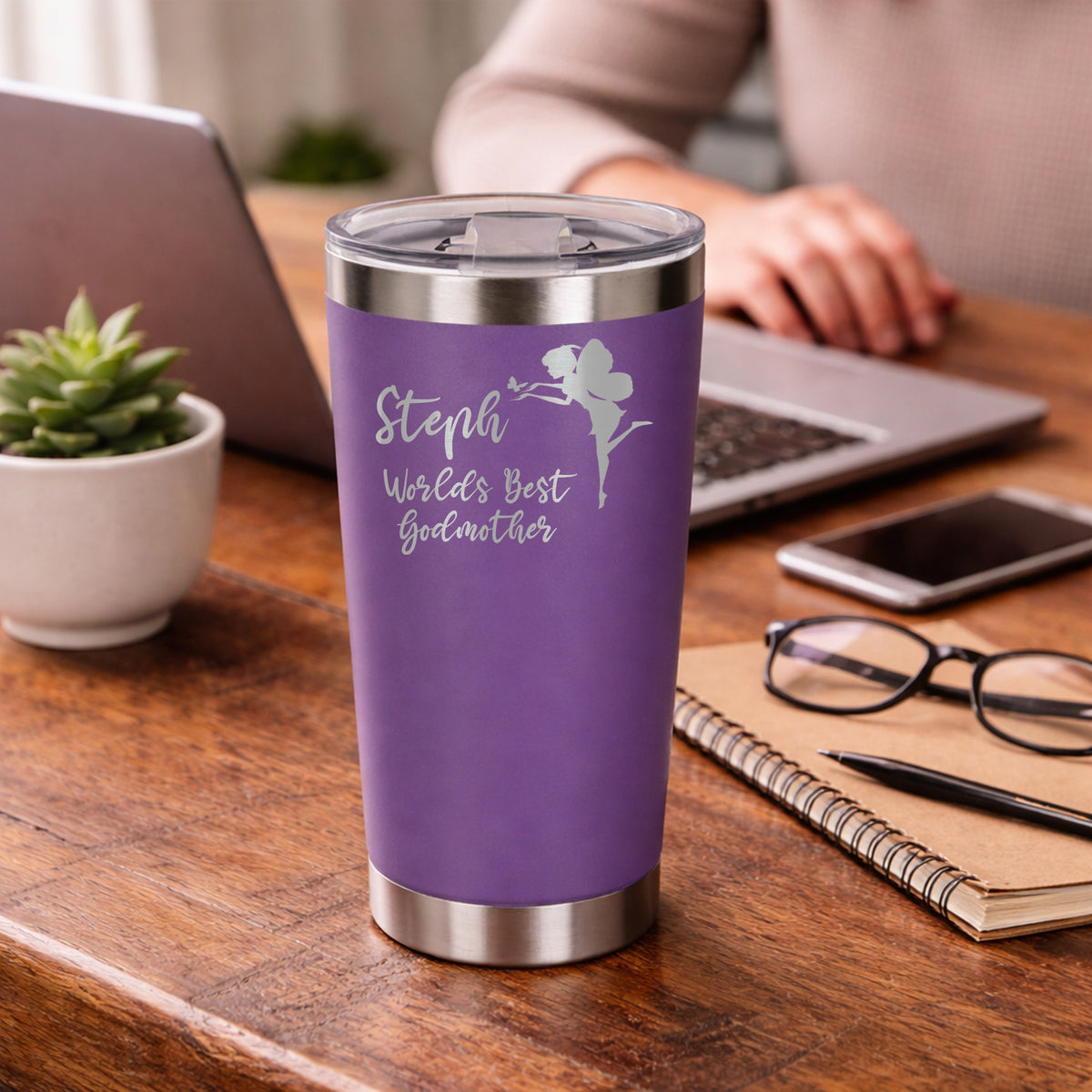 Purple Thermal Metal Coffee Cup