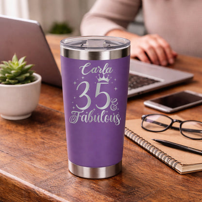Purple Thermal Metal Coffee Cup