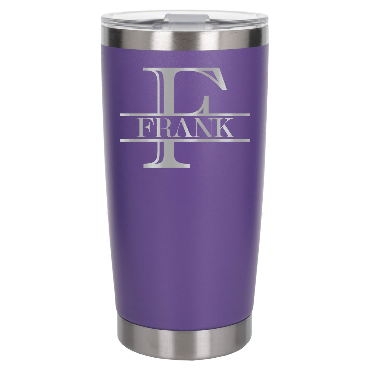 Personalised Split Monogram Birthday Thermal Metal Coffee Cup | Engraved Travel Mug