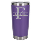 Personalised Split Monogram Birthday Thermal Metal Coffee Cup | Engraved Travel Mug