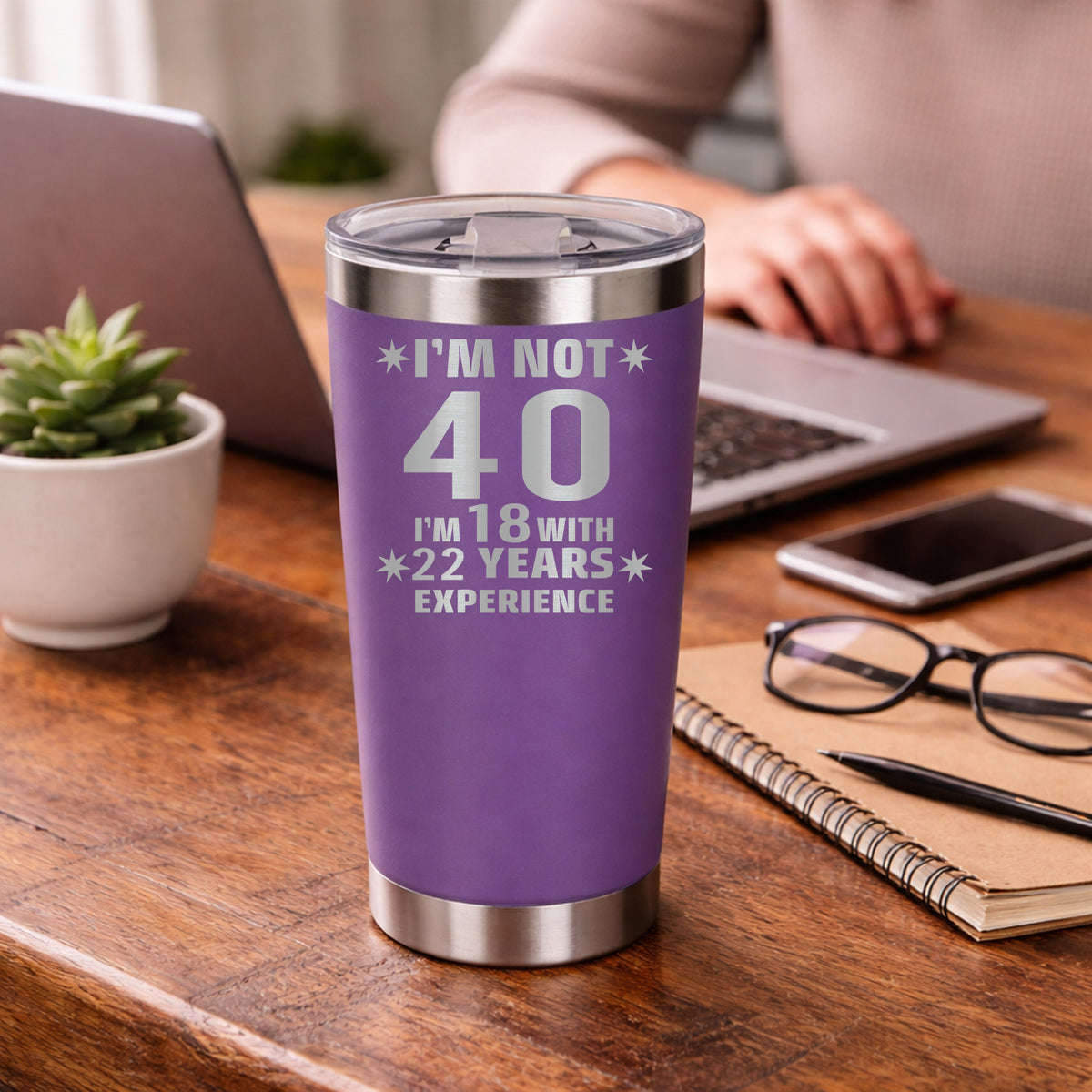 Purple Thermal Metal Coffee Cup