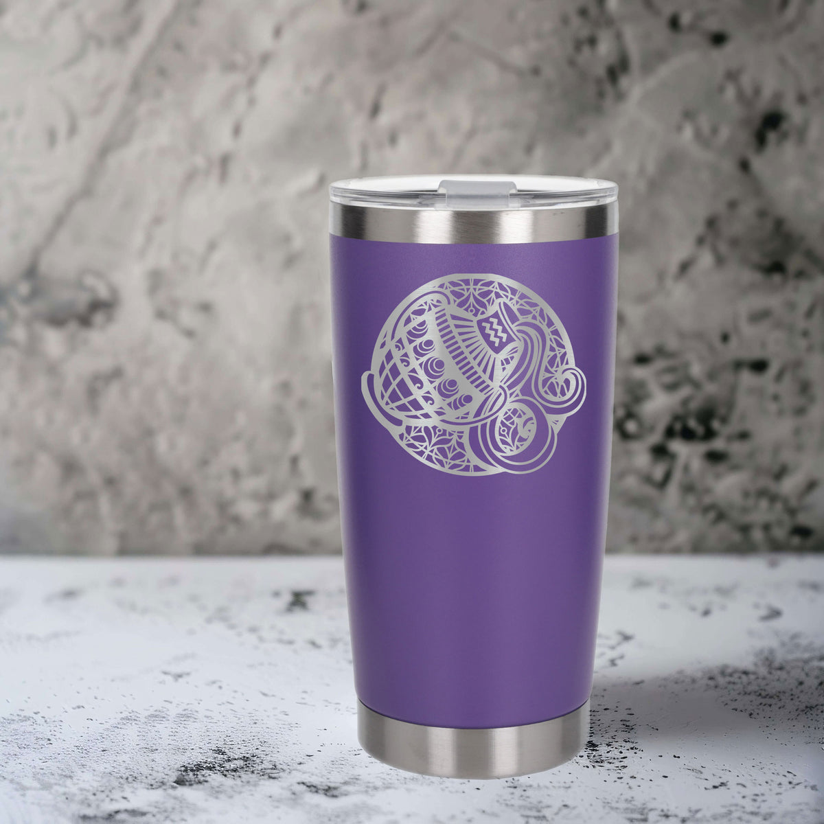 Purple Thermal Metal Coffee Cup