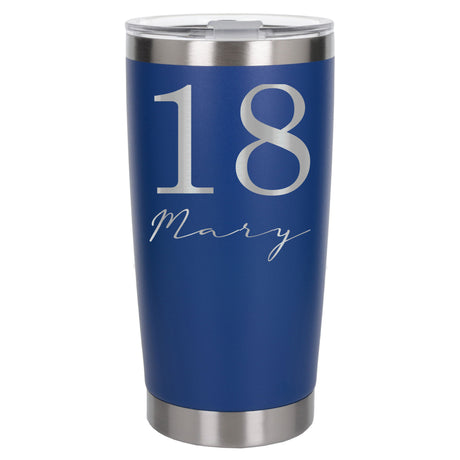 Dark Blue Thermal Metal Coffee Cup