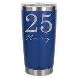 Dark Blue Thermal Metal Coffee Cup