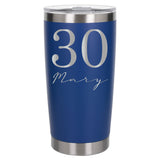 Dark Blue Thermal Metal Coffee Cup