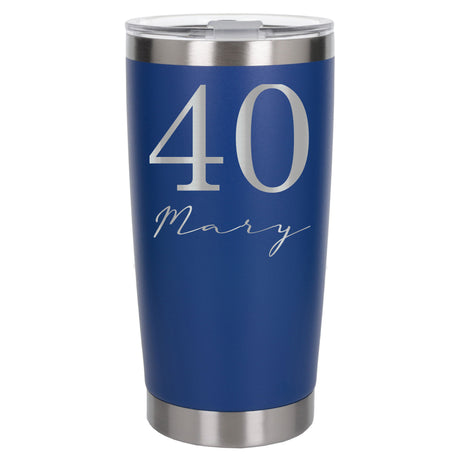 Dark Blue Thermal Metal Coffee Cup