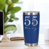 Dark Blue Thermal Metal Coffee Cup