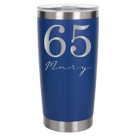 Dark Blue Thermal Metal Coffee Cup