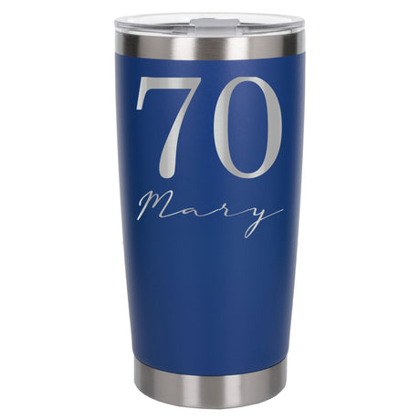 Dark Blue Thermal Metal Coffee Cup