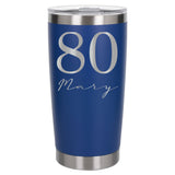 Dark Blue Thermal Metal Coffee Cup