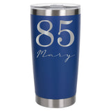 Dark Blue Thermal Metal Coffee Cup