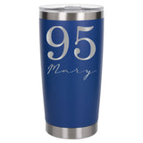 Dark Blue Thermal Metal Coffee Cup