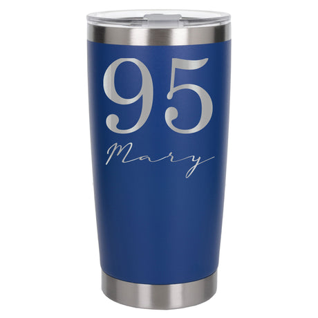 Dark Blue Thermal Metal Coffee Cup