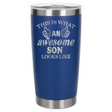 Dark Blue Thermal Metal Coffee Cup