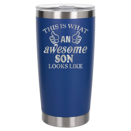 Dark Blue Thermal Metal Coffee Cup