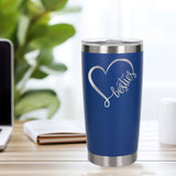 Dark Blue Thermal Metal Coffee Cup