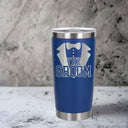 Dark Blue Thermal Metal Coffee Cup
