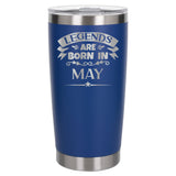 Dark Blue Thermal Metal Coffee Cup