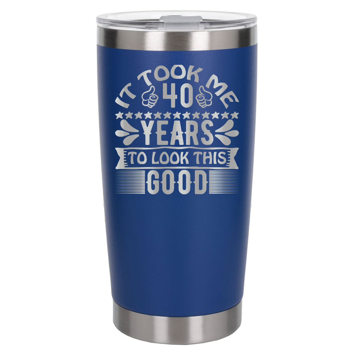 Dark Blue Thermal Metal Coffee Cup