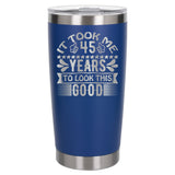 Dark Blue Thermal Metal Coffee Cup