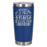 Dark Blue Thermal Metal Coffee Cup