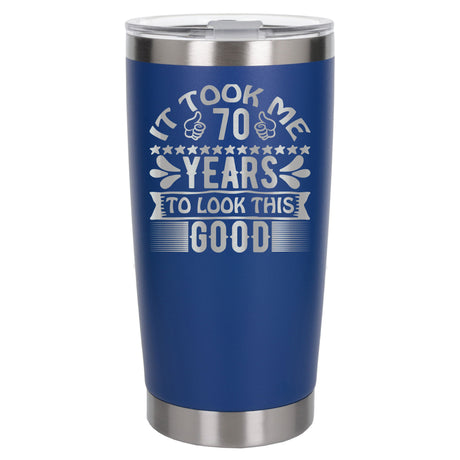 Dark Blue Thermal Metal Coffee Cup