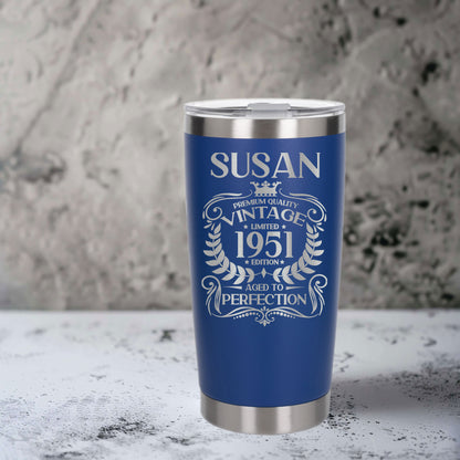 Dark Blue Thermal Metal Coffee Cup
