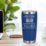 Dark Blue Thermal Metal Coffee Cup