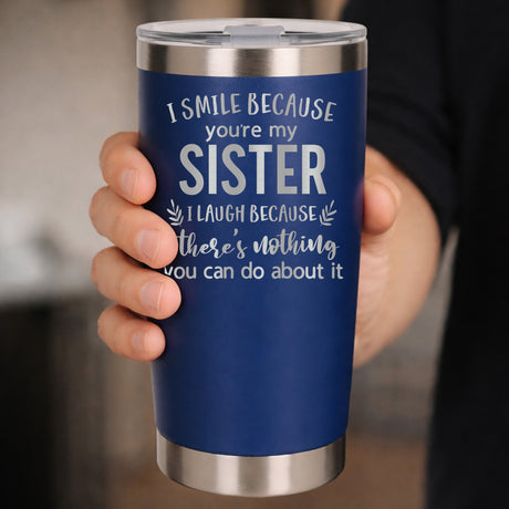 Dark Blue Thermal Metal Coffee Cup