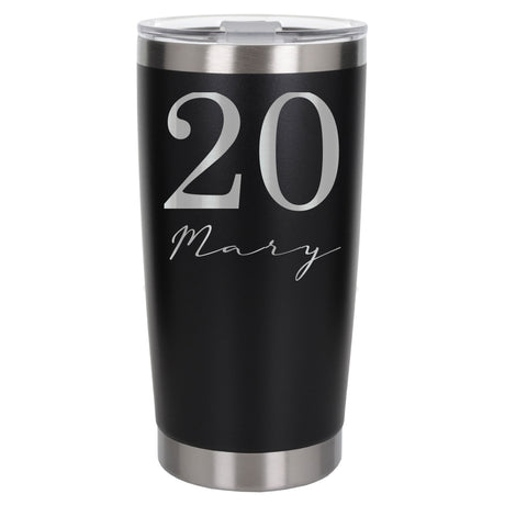 Black Thermal Metal Coffee Cup