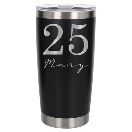 Black Thermal Metal Coffee Cup