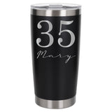 Black Thermal Metal Coffee Cup
