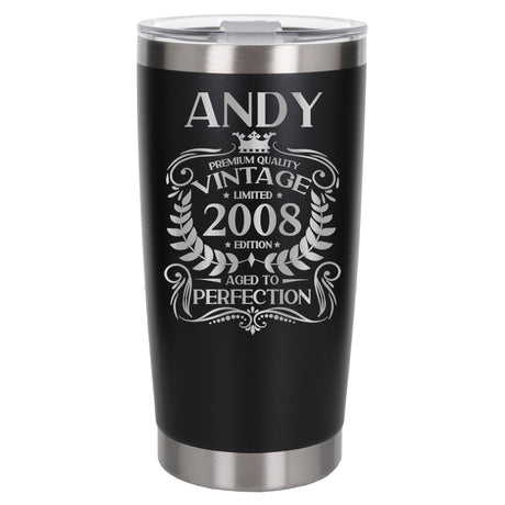 Black Thermal Metal Coffee Cup