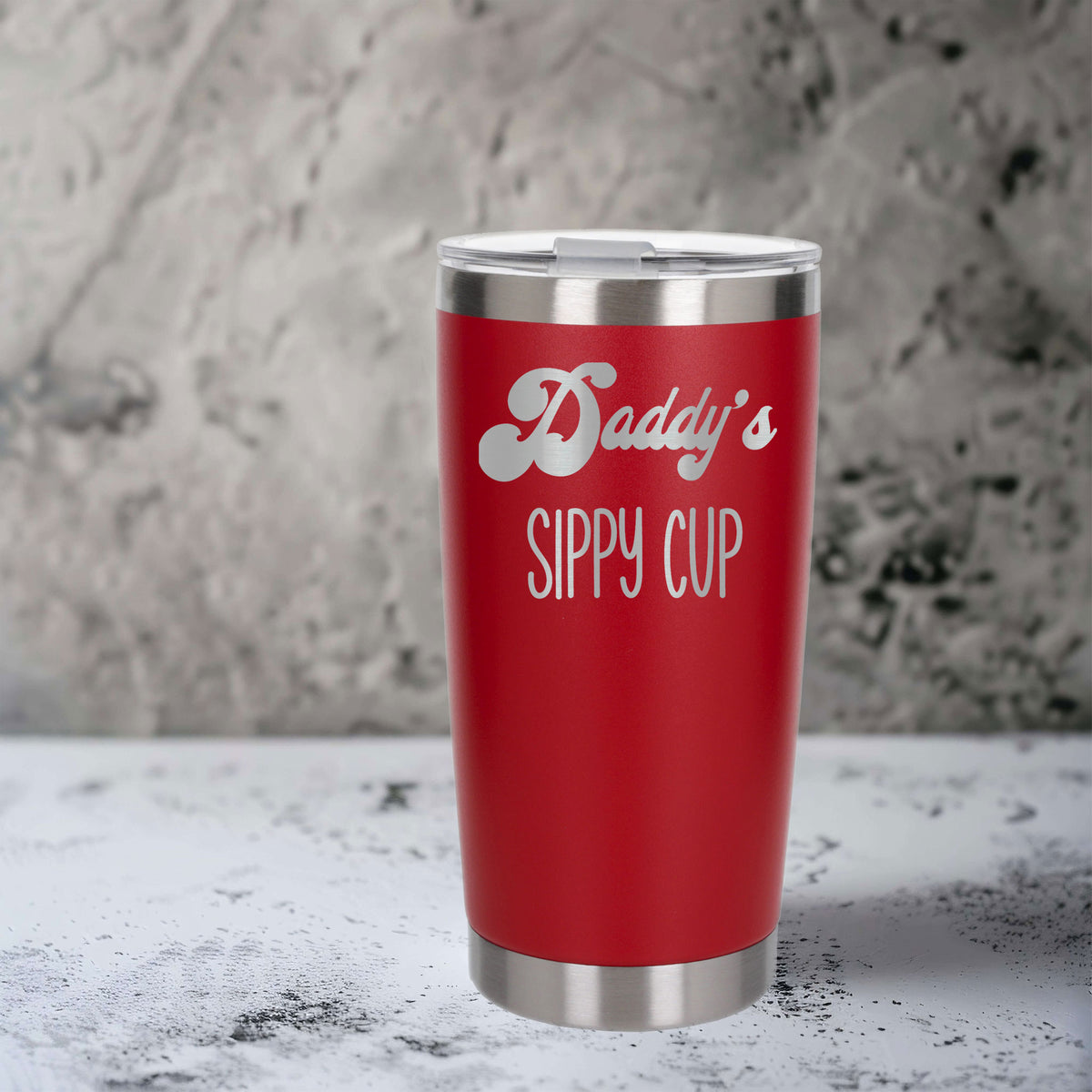 Daddy's Sippy Cup Engraved Travel Mug for Dad Birthday