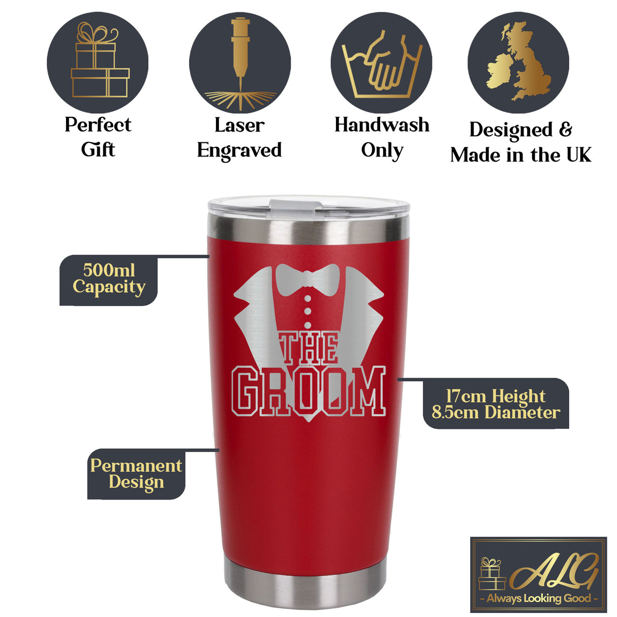 Red Thermal Metal Coffee Cup