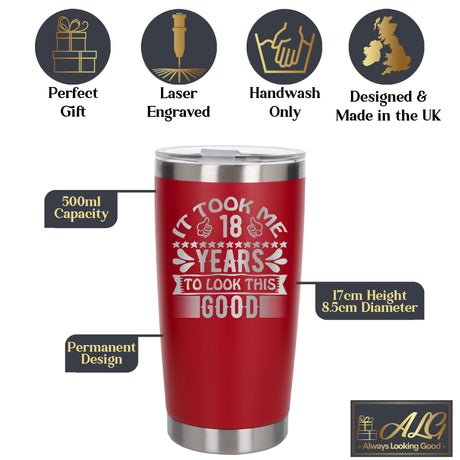 Red Thermal Metal Coffee Cup