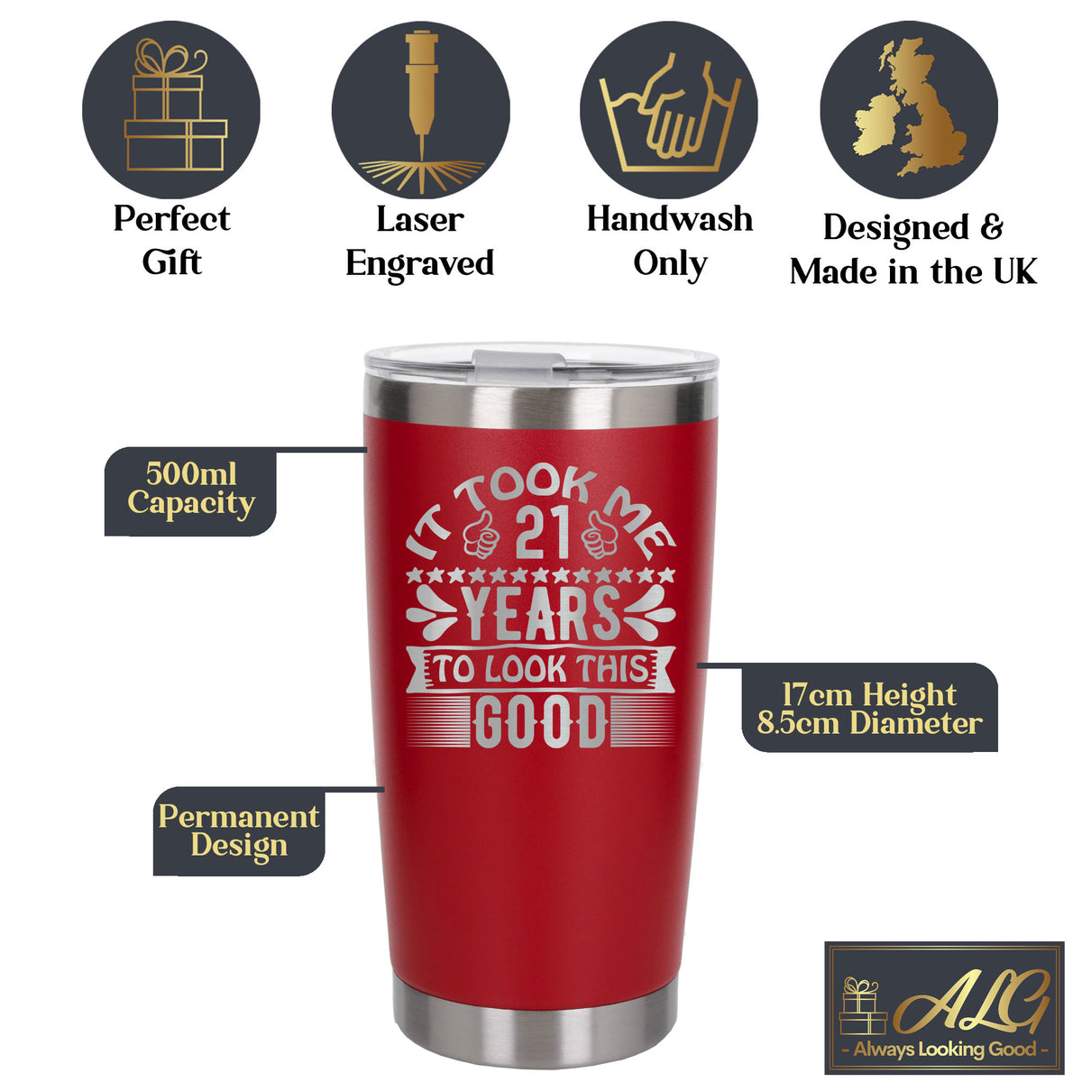Red Thermal Metal Coffee Cup