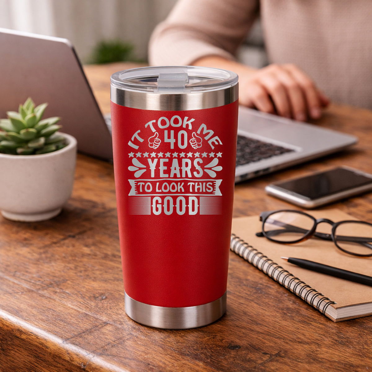 Red Thermal Metal Coffee Cup