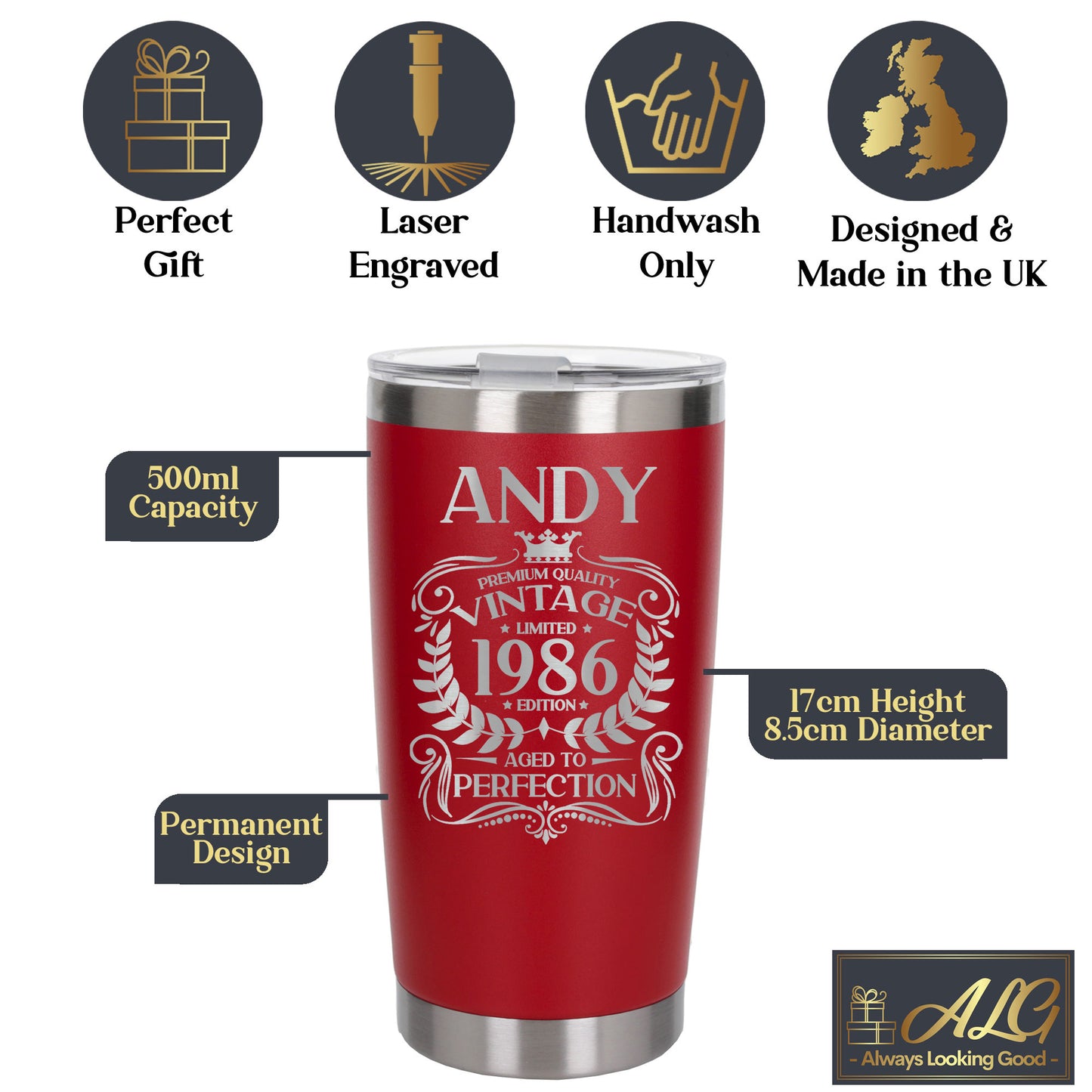 Red Thermal Metal Coffee Cup