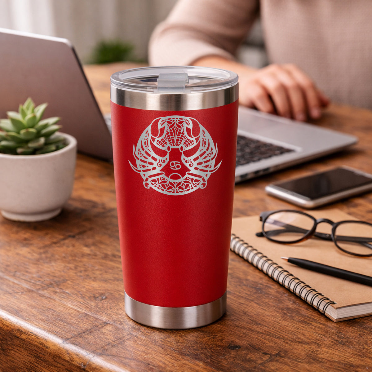 Red Thermal Metal Coffee Cup