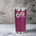 Dark Pink Thermal Metal Coffee Cup
