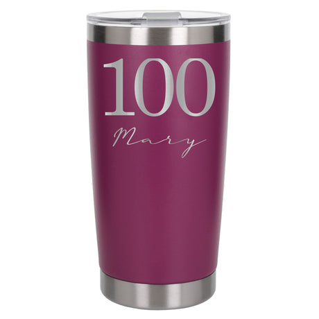 Dark Pink Thermal Metal Coffee Cup
